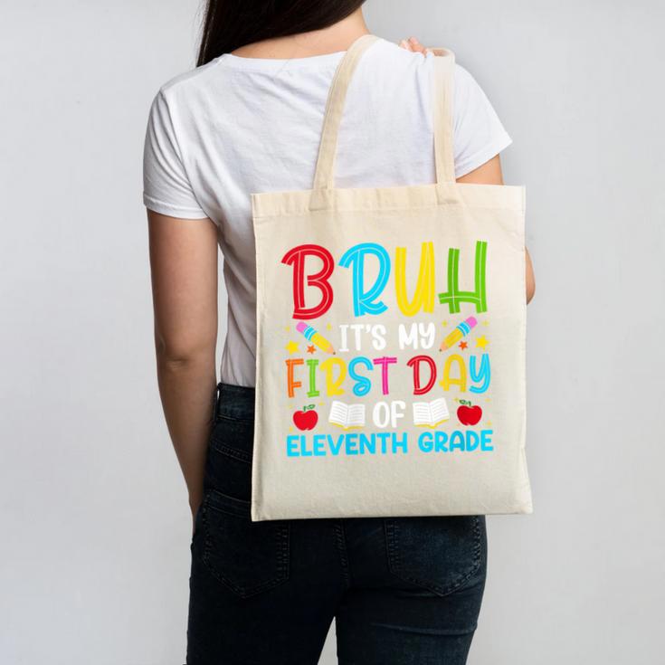 Bruh It's My First Day Of Junior Back To School Canvas Tote Bag