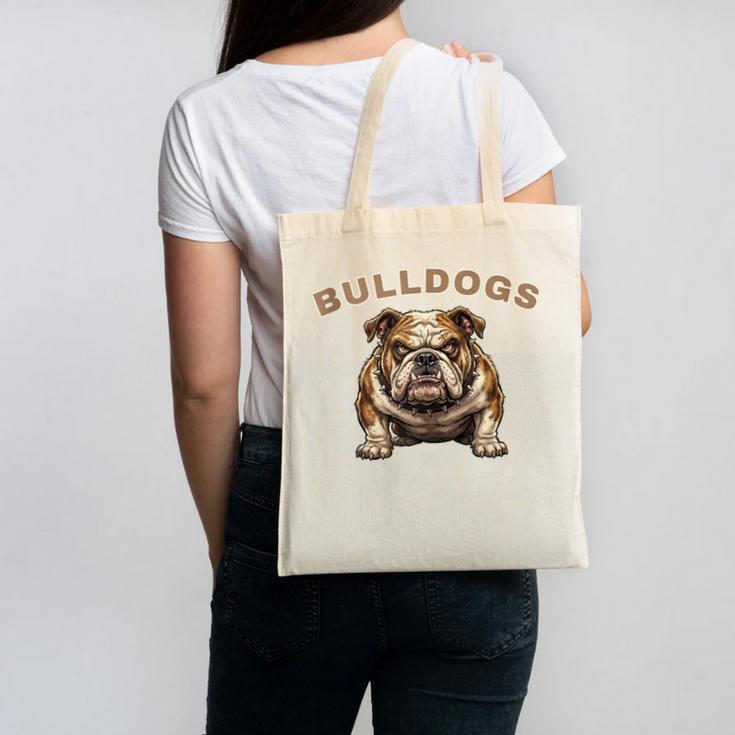 Bulldogs Back To School Spirit Canvas Tote Bag