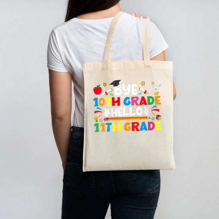 Bye 10th Grade Hello 11th Grade Back To School Kids Boys Canvas Tote Bag