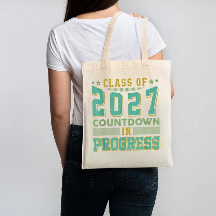 Class Of 2027 Countdown In Progress Fun Back To School Retro Canvas Tote Bag