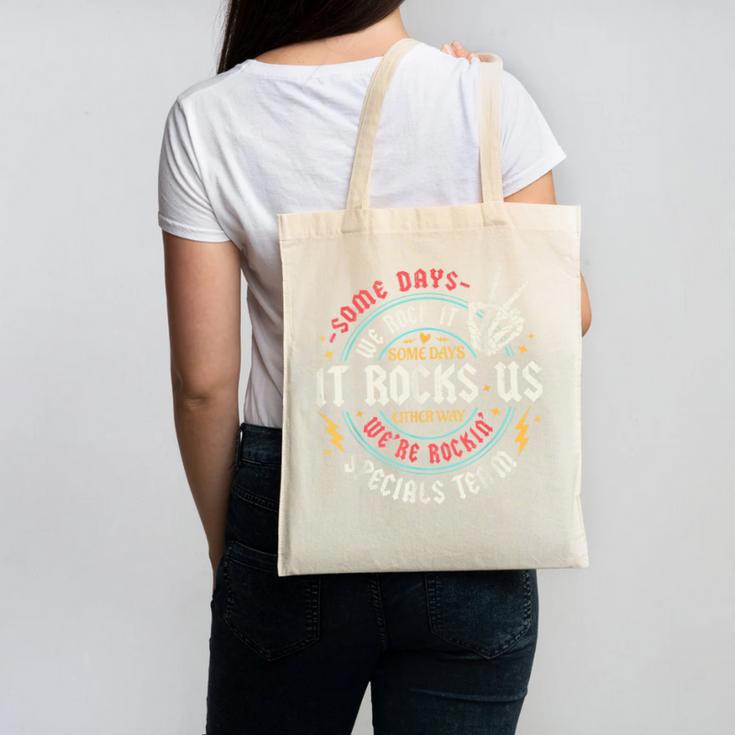 Some Days We Rock It Specials Team PE Back To School Canvas Tote Bag