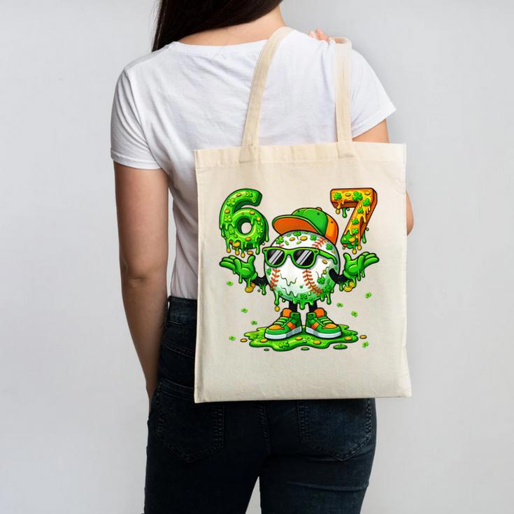 Drip Baseball Irish Shamrock St Patricks Men Boy Kid Canvas Tote Bag