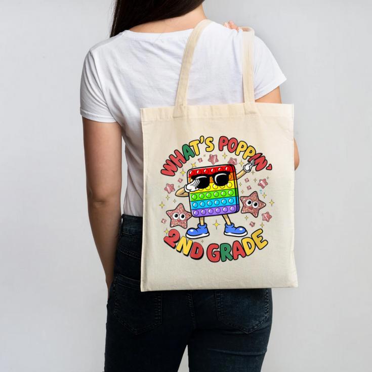 Fidget Toy What's Poppin 2nd Grade Back To School 2024 Canvas Tote Bag