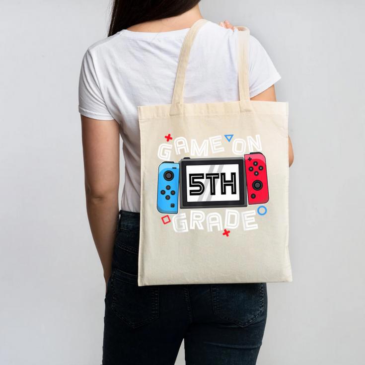 Game On 5th Grade Back To School Video Gamer Boys Kids Canvas Tote Bag