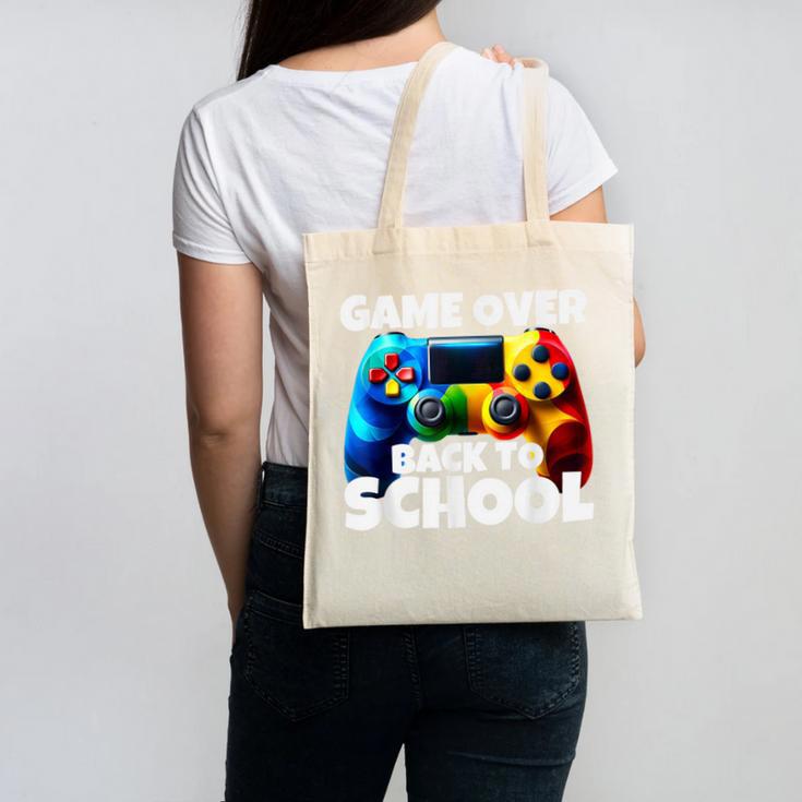Game Over Back To School Gaming Controller Kids Gamer Canvas Tote Bag