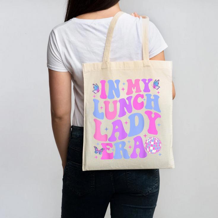 Groovy In My Lunch Lady Era Cafeteria Back To School Canvas Tote Bag