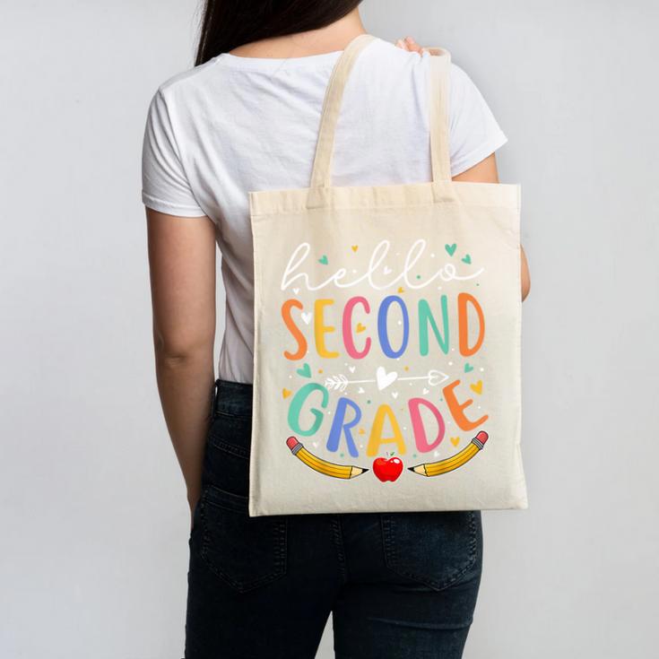 Hello 2nd Grade Tshirt Second Grade Back To School Canvas Tote Bag