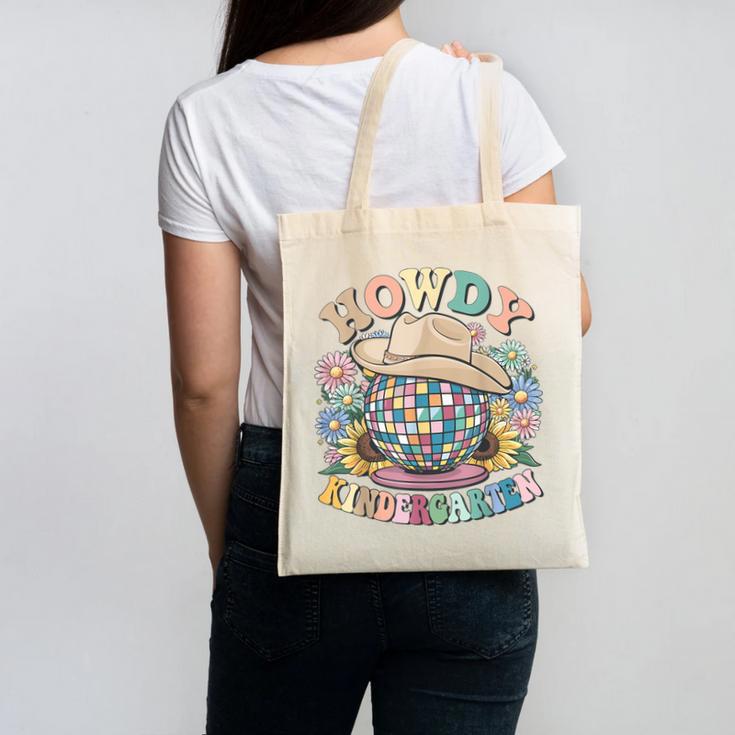 Howdy Kindergarten Cowgirl Country Western Back To School Canvas Tote Bag