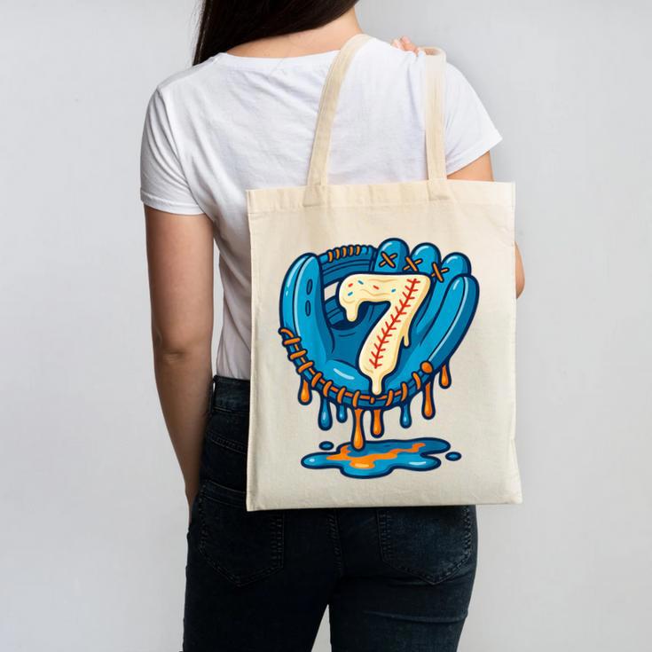 Ice Cream Baseball Glove 7th Birthday Edition Canvas Tote Bag