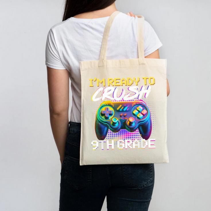 I'm Ready To Crush 9th Grade Back To School Video Game Boys Canvas Tote Bag
