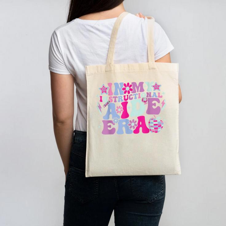 In My Instructional Aide Era Groovy Back To School Canvas Tote Bag