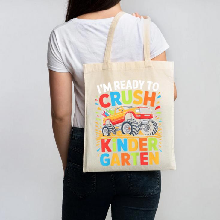 Kids I'm Ready To Crush Kindergarten Shirt Back To School Boy Canvas Tote Bag