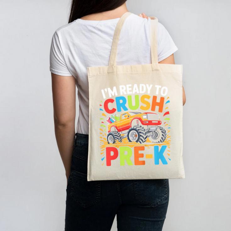 Kids I'm Ready To Crush Pre-K Shirt Back To School PreK Boy Canvas Tote Bag