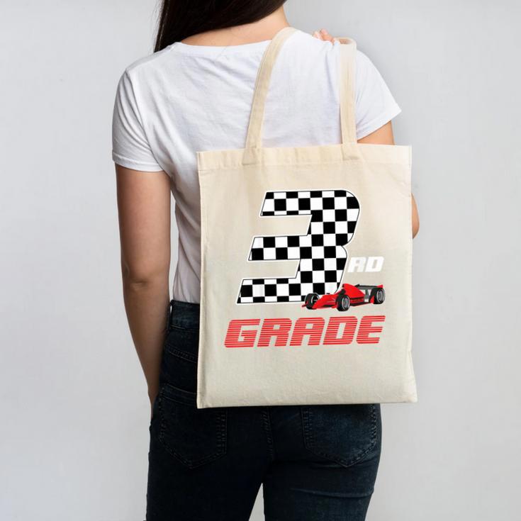 Kids Race Car 3rd Third Grade Boys Cars Lovers Back To School Canvas Tote Bag