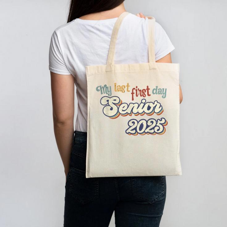 My Last First Day Senior 2025 Back To School Vintage Cool Canvas Tote Bag