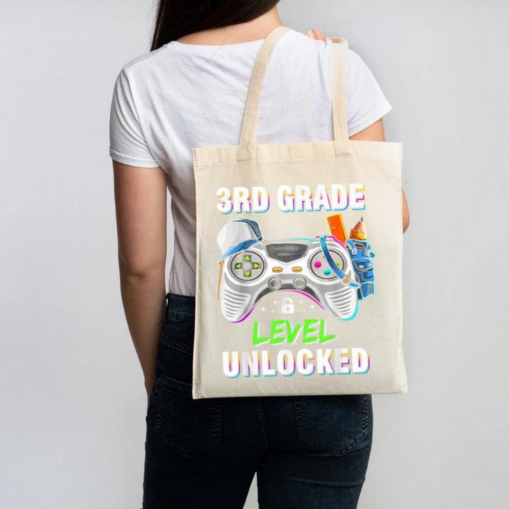 Level 3rd Grade Unlocked Back To School First Day Boys Kids Canvas Tote Bag