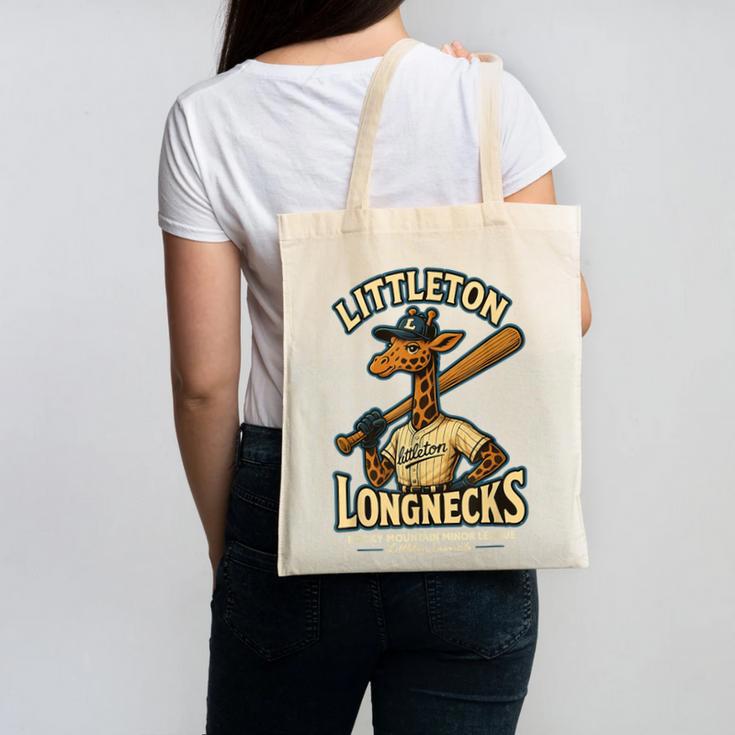 Littleton Longnecks Retro Minor League Baseball Canvas Tote Bag