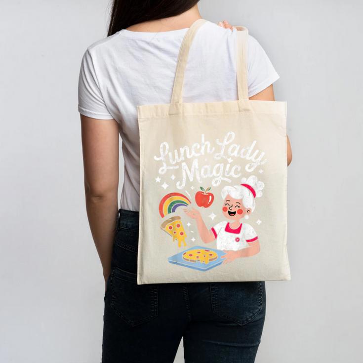 Lunch Lady Magic Cafeteria Worker Back To School Women Girls Canvas Tote Bag