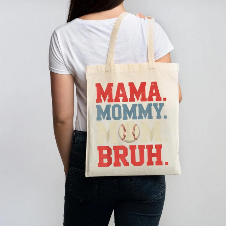 Mama Mommy Mom Bruh Baseball For Women Grandma Mother's Day Canvas Tote Bag