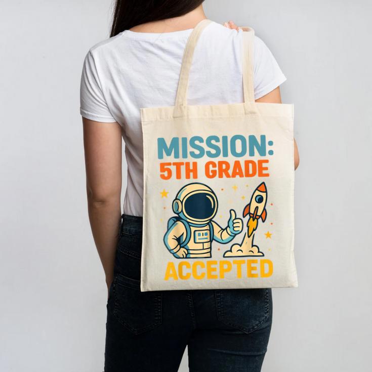Mission Fifth 5th Grade Accepted Back To School Vintage Canvas Tote Bag