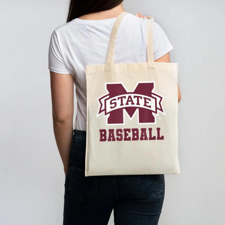 Mississippi State Baseball Bulldogs NCAA MS16 Canvas Tote Bag
