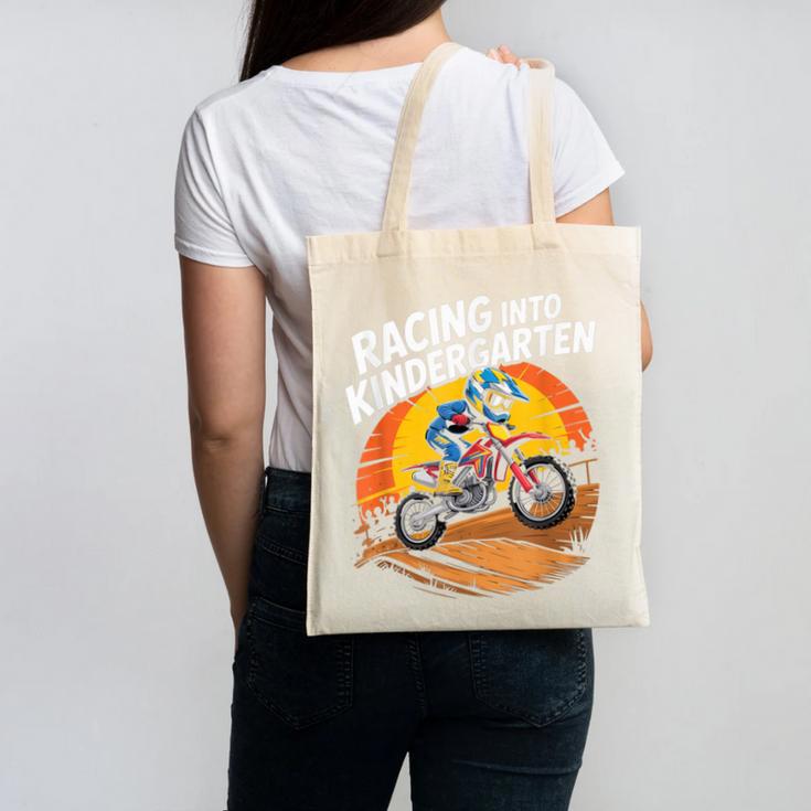 Motocross Back To School Dirt Bike Racing Into Kindergarten Canvas Tote Bag
