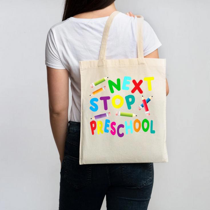 Next Stop Preschool Preschool Back To School 2024 Canvas Tote Bag