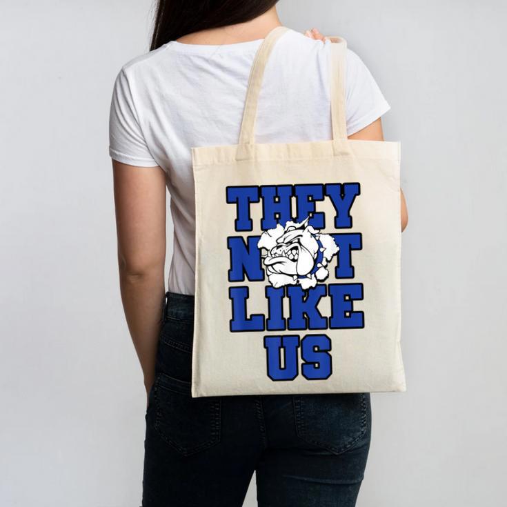 Not Like Bulldog Back To School Spirit B Canvas Tote Bag