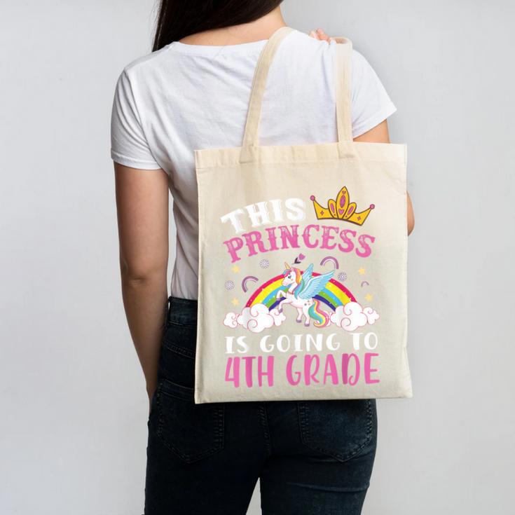 Princess Going To 4th Grade Tee For Girls Back To School Canvas Tote Bag