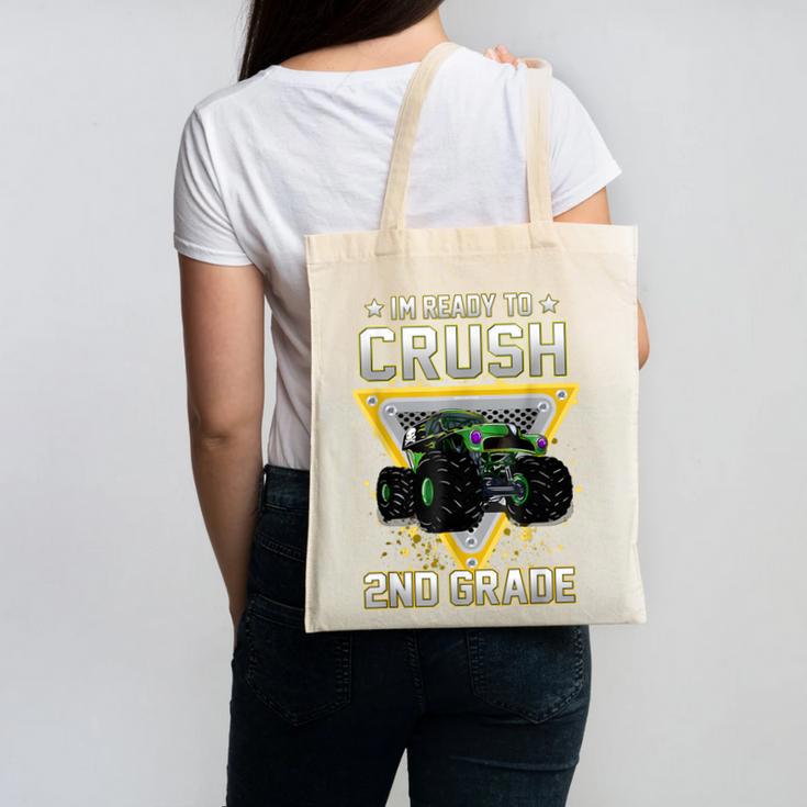 Ready To Crush 2nd Grade Monster Truck Boy Back To School Canvas Tote Bag
