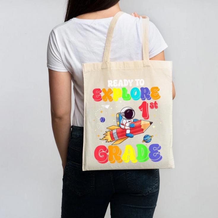 Ready To Explore 1st Grade Astronaut Back To School Canvas Tote Bag