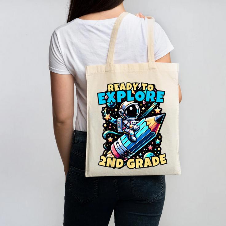 Ready To Explore 2nd Grade Kids Astronaut Back To School Canvas Tote Bag