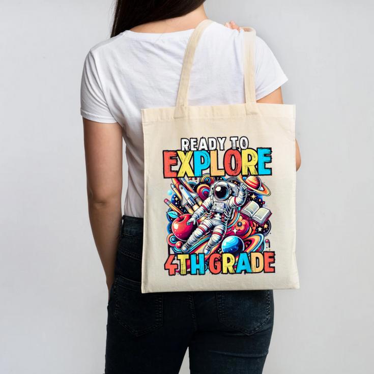 Ready To Explore 4th Grade Boys Astronaut Back To School Canvas Tote Bag