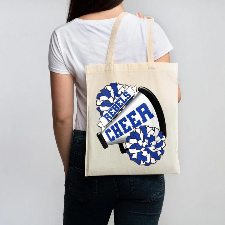 Rebels Cheer Back To School Cheerleading Spirit B Canvas Tote Bag