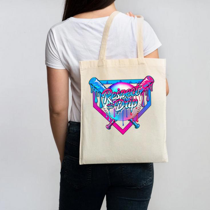 Respect The Drip Baseball Ice Cream For Kids Boys Youth Canvas Tote Bag