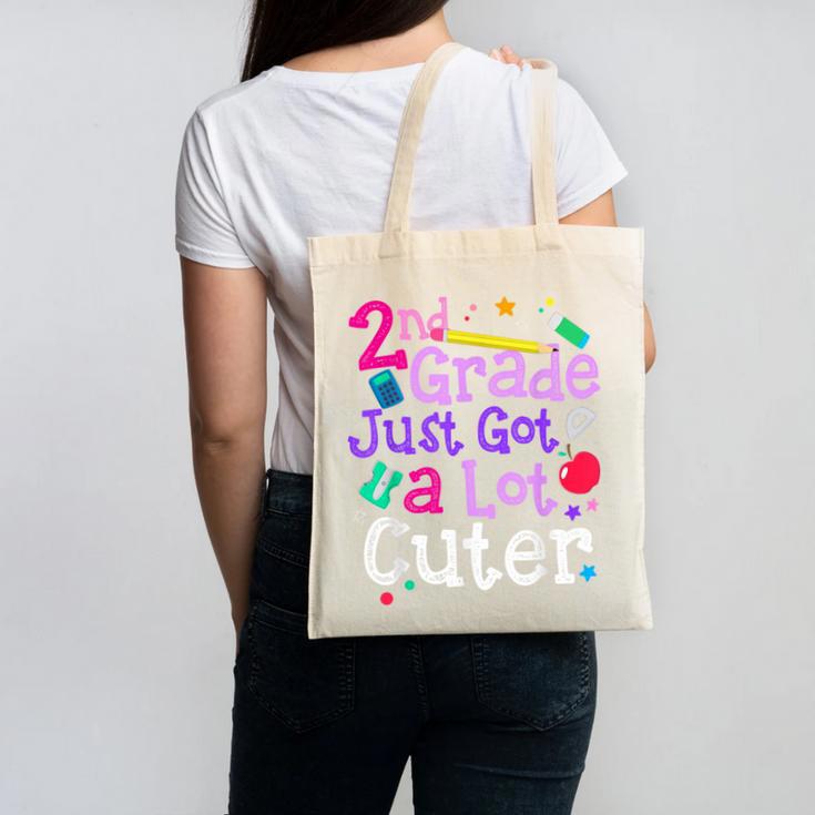Second Grade Just Got Cuter Cute 2nd Grade Back To School Canvas Tote Bag