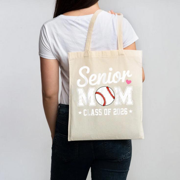 Senior Mom Class Of 2026 Baseball Retro Mom Graduation 2026 Canvas Tote Bag