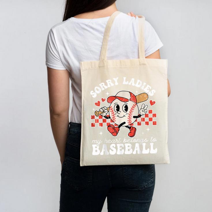 Sorry Ladies My Heart Belongs To Baseball Boy Kids Canvas Tote Bag