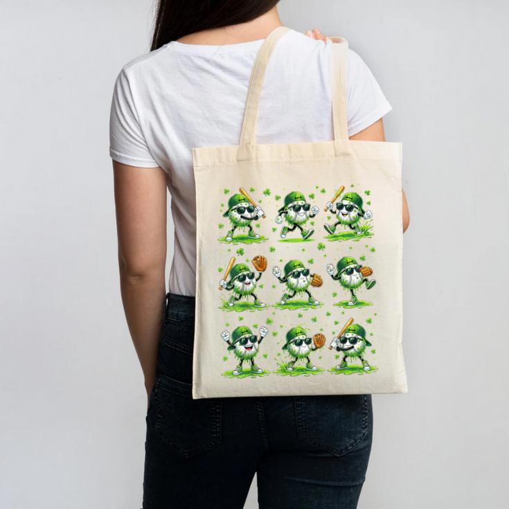St Patricks Day Baseball Ice Cream Boys Baseball Player Canvas Tote Bag