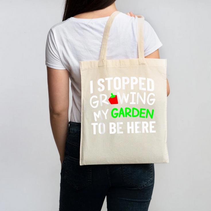 I Stopped Growing My Garden Back To School Gamer Tee Canvas Tote Bag