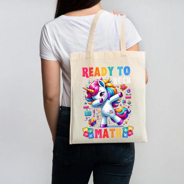 Student Back To School Math Squad Kids Girls Smarter Unicorn Canvas Tote Bag