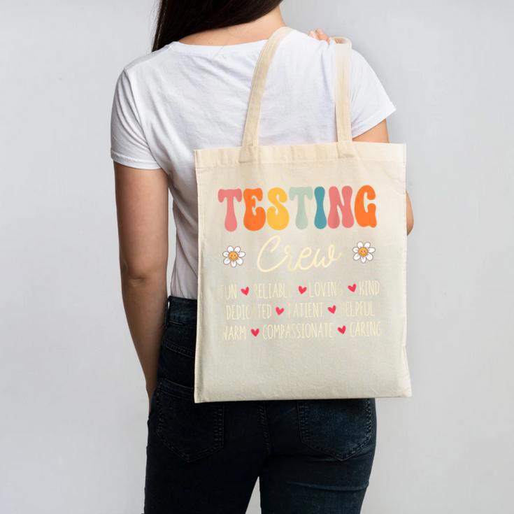Testing Crew Appreciation Week Back To School Canvas Tote Bag