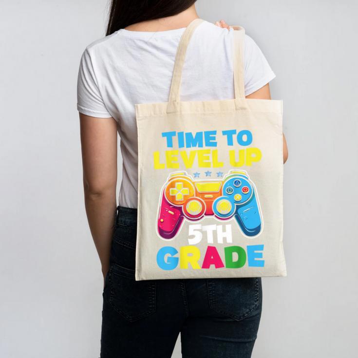 Time To Level Up 5th Grade Video Gamer Kids Back To School Canvas Tote Bag