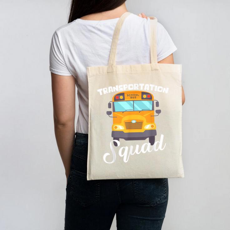 Transportation Squad Back To School Bus Driver Monitor Aide Canvas Tote Bag