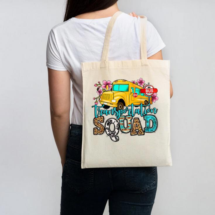 Transportation Squad Bus Driver School Bus Back To School Canvas Tote Bag