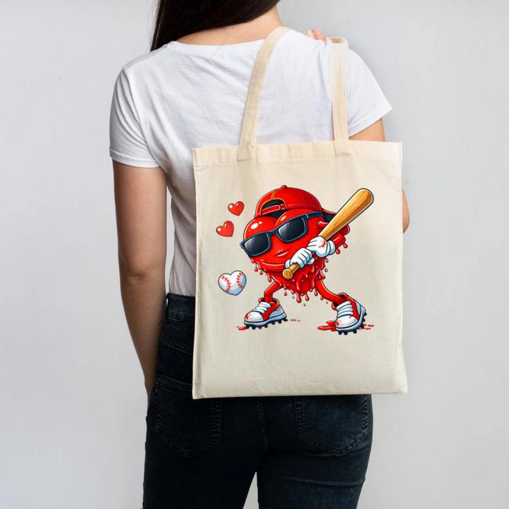 Valentine Baseball Heart Sports Love Valentines Day Boys Canvas Tote Bag