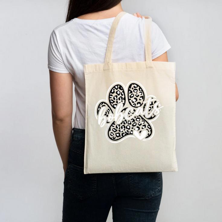 Vintage Bobcats Team Pride School Spirit Back To School Canvas Tote Bag