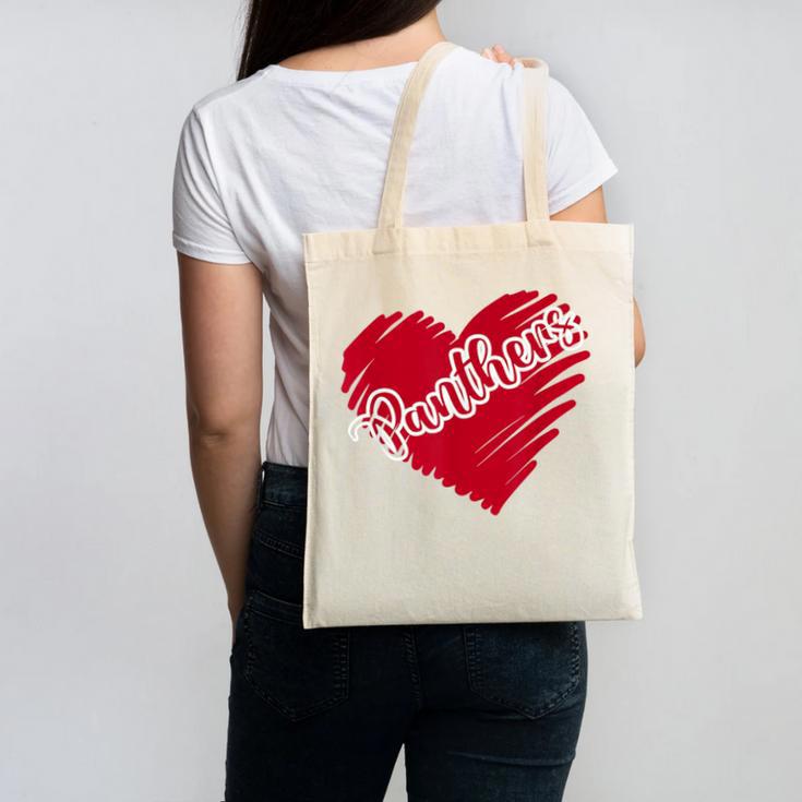 Vintage Panthers School Sports Name Spirit Go Back To School Canvas Tote Bag