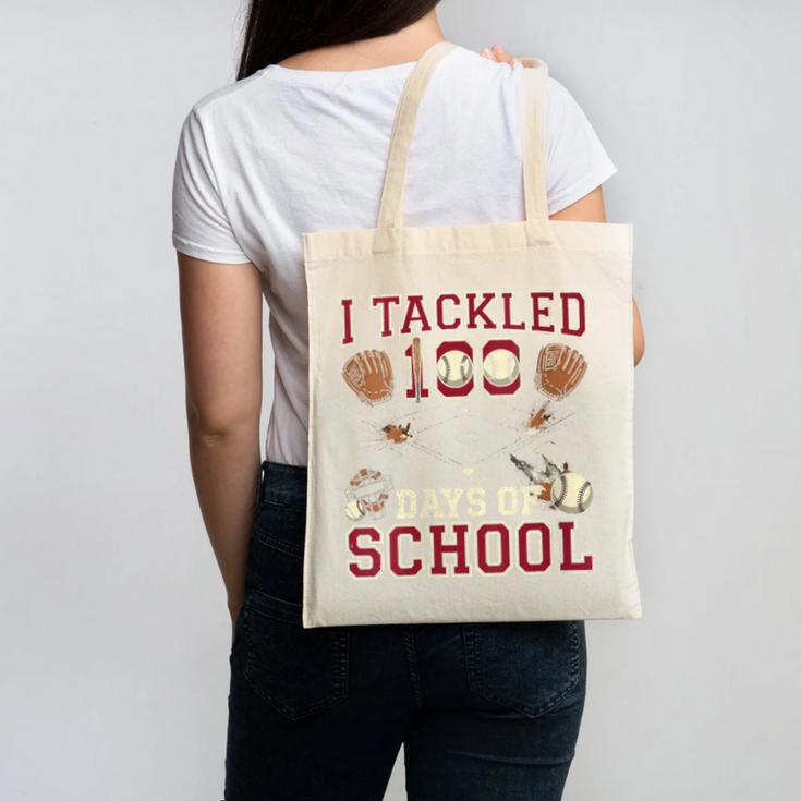 Women's 100 Days Of School Boys Kids Baseball Canvas Tote Bag