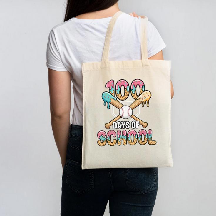 100 Days Of School Baseball 100th Day Of School Canvas Tote Bag 100 Days Of School Baseball 100th Day Of School Canvas Tote Bag